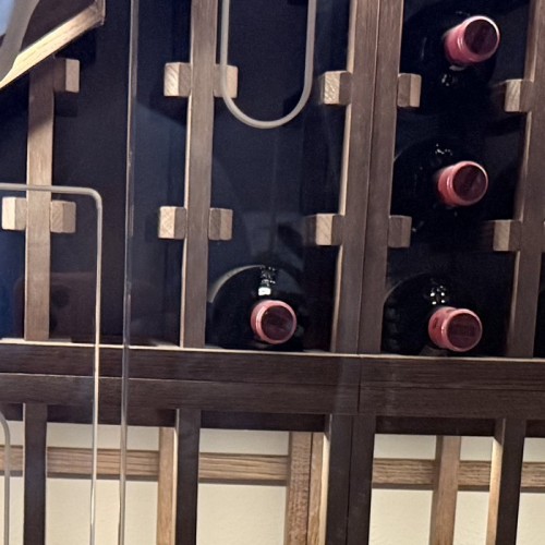 Frameless Under Stairs Wine Store Glass Doors with Slot Handles, Warrington Frameless Under Stairs Wine Store Glass Doors with Slot Handles, Warrington